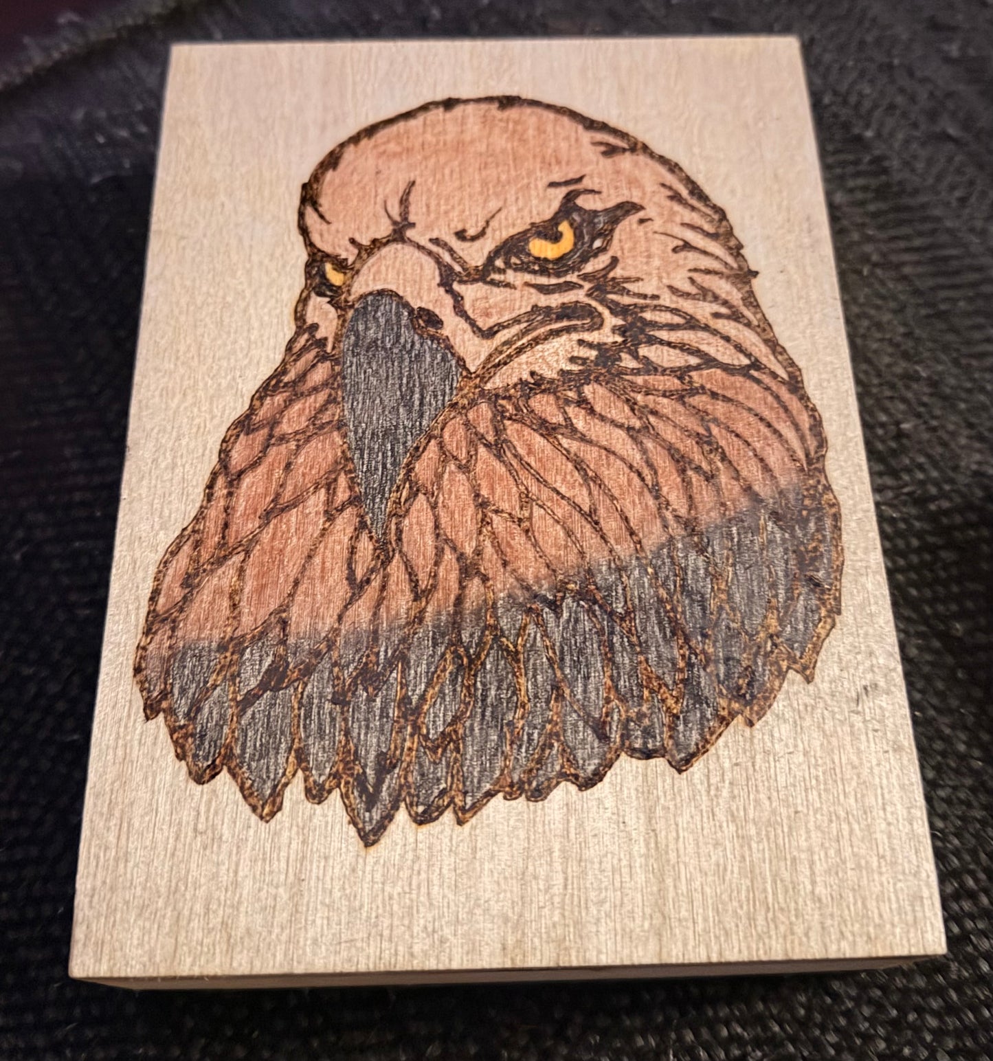 Bald Eagle Wood Burn Art