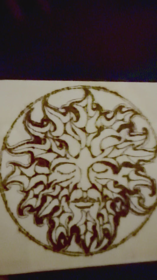 Fantasy Tree Spirit Wood Burn Art